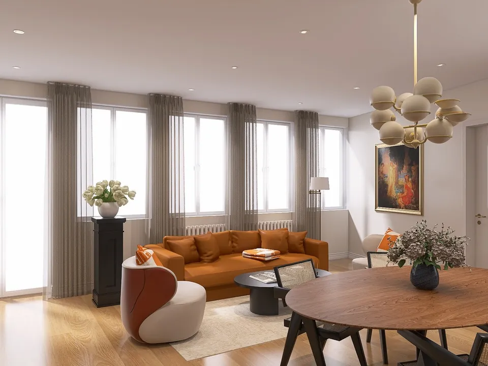 Projekt Orange Box Edit von Studio Olivia Interior – Interior-Visualisierung im Modern-Heritage-Stil (Ansicht 3)